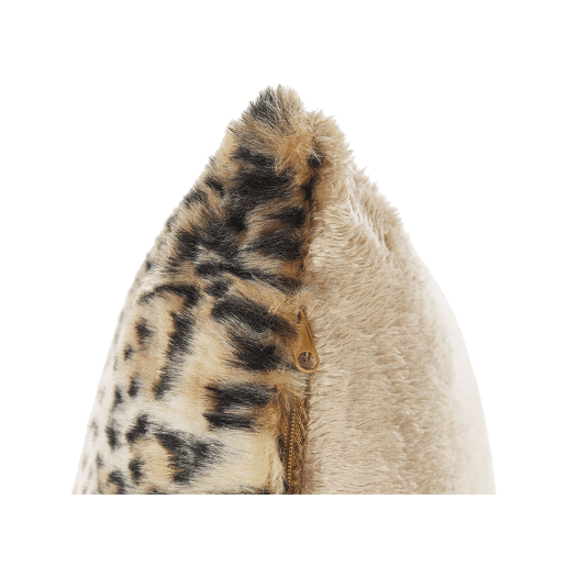 Conjunto de 2 almofadas decorativas FOXTAIL Imitação de pele 45 x 45 cm Castanho Padrão animal Conjunto de 2 almofadas decorativas FOXTAIL Imitação de pele 45 x 45 cm Castanho Padrão animal