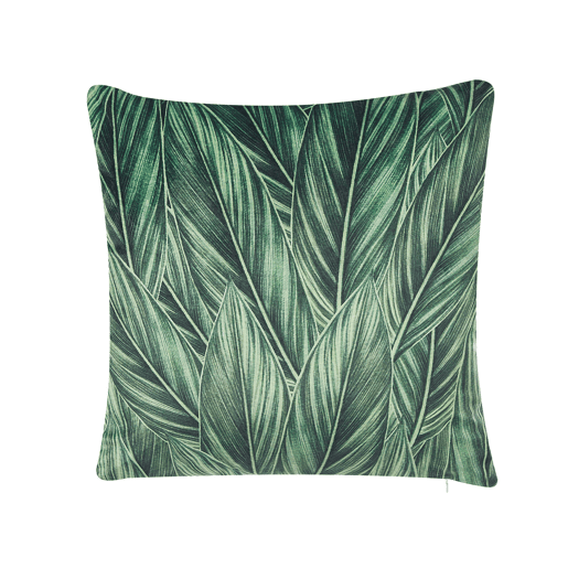 Conjunto de 2 almofadas decorativas DIASCIA Veludo 45 x 45 cm Verde Padrão de plantas