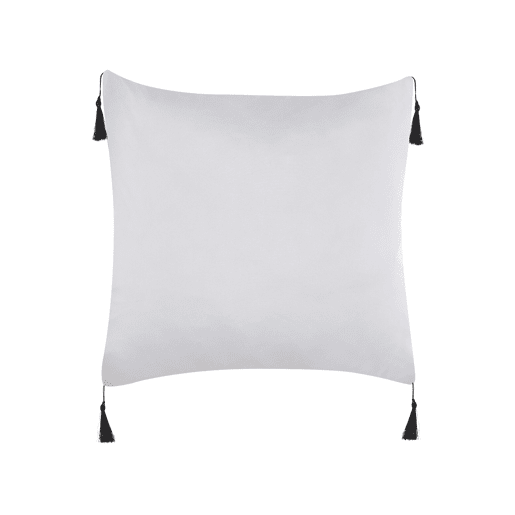 Conjunto de 2 almofadas decorativas LIRIOPE 45 x 45 cm PretoBranco Padrão geométrico