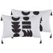 Beliani Cojín decorativo LIRIOPE 30x50 Beliani Cojín decorativo LIRIOPE 30x50 Blanco/ Negro