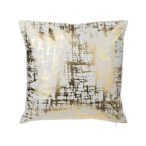 Conjunto de 2 almofadas decorativas GARDENIA Algodão 45 x 45 cm Dourado Padrão abstracto