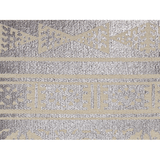 Conjunto de 2 almofadas decorativas OUJDA Algodão 50 x 50 cm Prateado Padrão geométrico