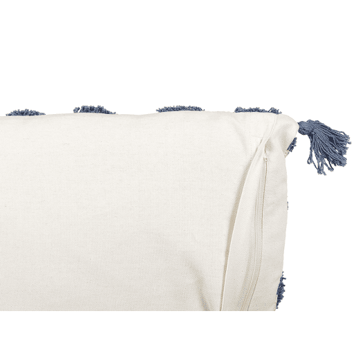 Conjunto de 2 almofadas decorativas JACARANDA Algodão 45 x 45 cm Azul Padrão geométrico