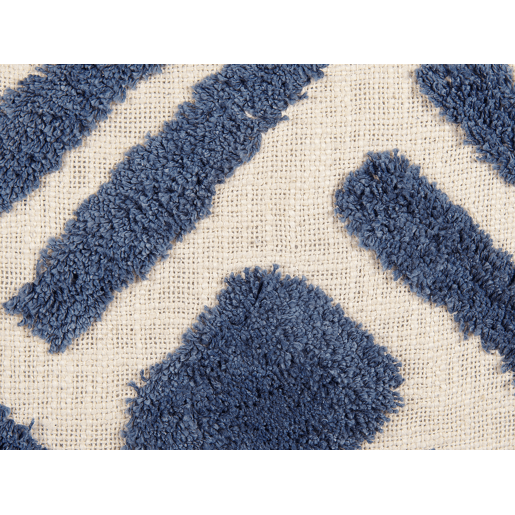 Conjunto de 2 almofadas decorativas JACARANDA Algodão 45 x 45 cm Azul Padrão geométrico