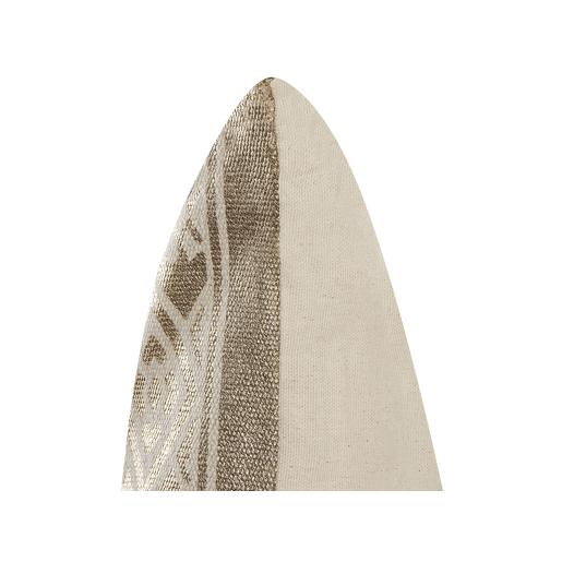 Conjunto de 2 almofadas decorativas OUJDA Algodão 50 x 50 cm Dourado Padrão geométrico