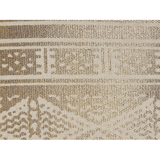 Conjunto de 2 almofadas decorativas OUJDA Algodão 50 x 50 cm Dourado Padrão geométrico