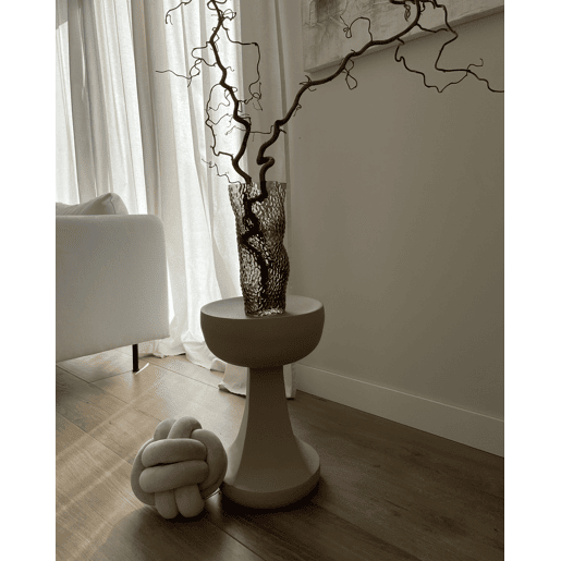 Almofada decorativa MALNI Veludo 20 x 20 cm Cinzento claro Sólido