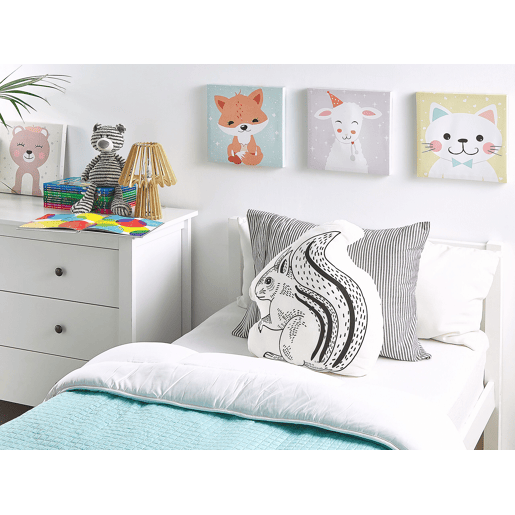Conjunto de 2 almofadas decorativas KOLKATA Algodão 42 x 48 cm Branco Esquilo