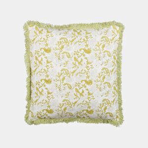 Almofada decorativa FILIX Algodão 45 x 45 cm Verde Padrão floral