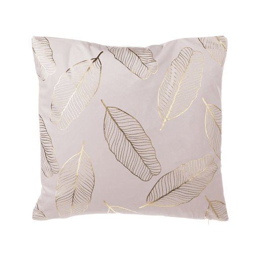 Conjunto de 2 almofadas decorativas FREESIA Veludo 45 x 45 cm Rosa Padrão de plantas