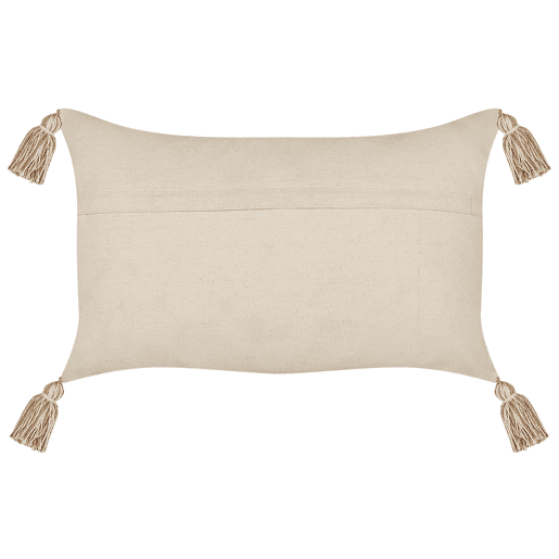 Conjunto de 2 almofadas decorativas INCANA Algodão 30 x 50 cm Creme Padrão geométrico