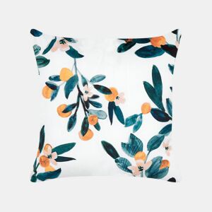 Almofada decorativa KNAUTIA Veludo 45 x 45 cm Multicolor Padrão de plantas