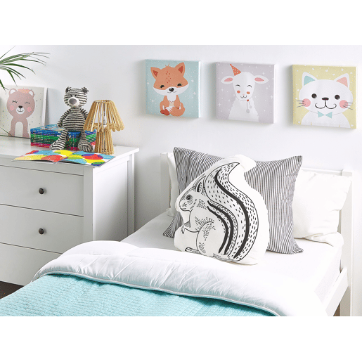 Almofada decorativa KOLKATA Algodão 42 x 48 cm Branco Esquilo