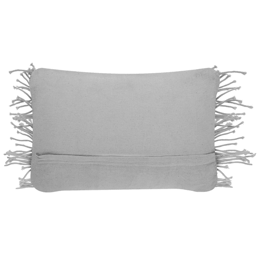 Conjunto de 2 almofadas decorativas KIRIKKALE Algodão 30 x 45 cm Cinzento Padrão geométrico