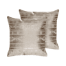 Conjunto de 2 almofadas decorativas OUJDA Algodão 50 x 50 cm Rosa-dourado Padrão geométrico