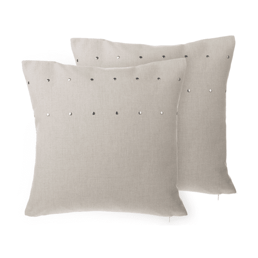 Conjunto de 2 almofadas decorativas GAURA 45 x 45 cm Creme claro Sólido