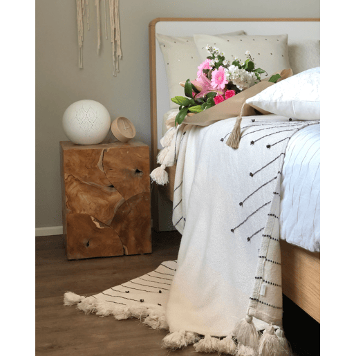 Conjunto de 2 almofadas decorativas GAURA 45 x 45 cm Creme claro Sólido