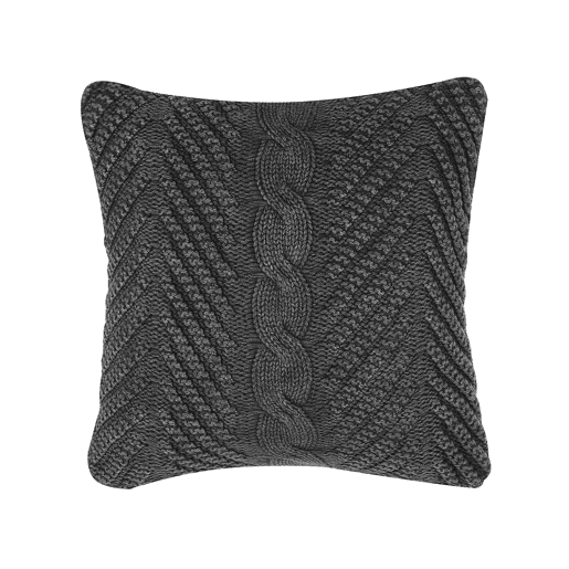 Almofada decorativa KONNI Algodão 45 x 45 cm Cinzento Padrão chevrón