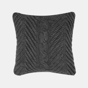 Almofada decorativa KONNI Algodão 45 x 45 cm Cinzento Padrão chevrón
