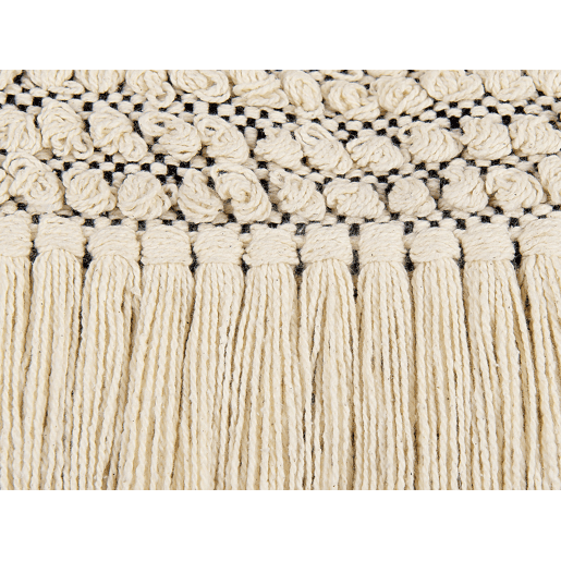 Conjunto de 2 almofadas decorativas IRESINE Algodão 45 x 45 cm Creme Padrão geométrico