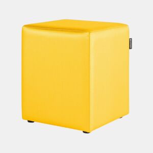 Happers Indoor Yellow Leatherette Cube Puff 1 UNIDADE HAPPERS