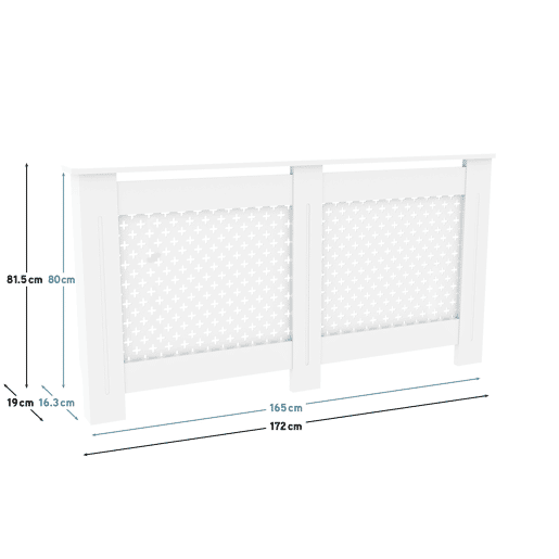 Coberturas de radiador de madeira Windsor BRANCO - 172 CM - Moonia