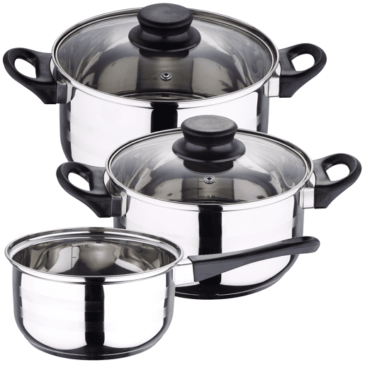5pc Bateria de cozinha em aço inoxidável