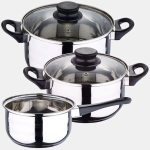 5pc Bateria de cozinha em aço inoxidável