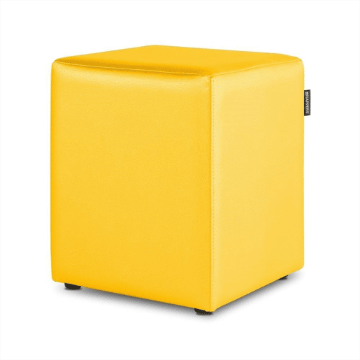 Happers Indoor Yellow Leatherette Cube Puff PACK 2 UNIDADES HAPPERS