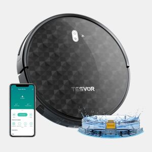 Aspirador robô Tesvor M1 Pro com 4000 Pa de potência, aspirador robô sem fios com mapeamento da divisão em tempo real, optimizado para cabelos