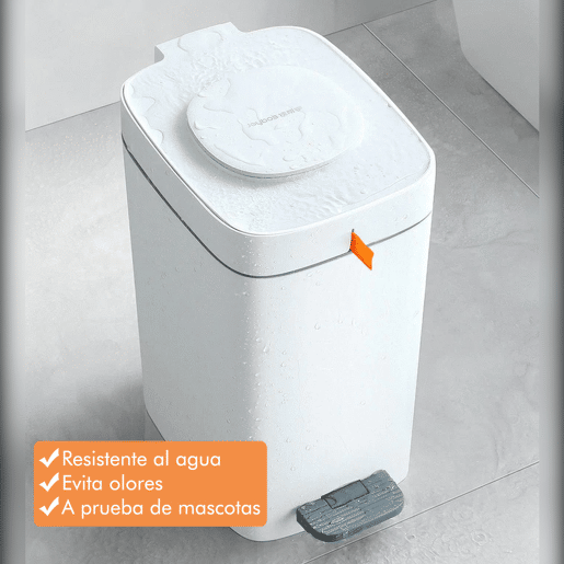 Cubo de lixo Papelera 15 L quadrado com Peddoucluy 30 sacos de lixo.