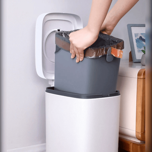 Cubo de lixo Papelera 15 L quadrado com Peddoucluy 30 sacos de lixo.