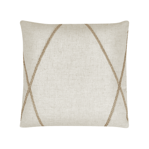 Conjunto de 2 almofadas decorativas LICUALA 45 x 45 cm Creme Padrão geométrico