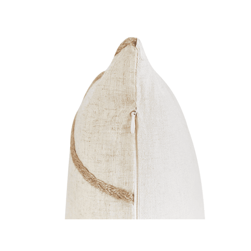 Conjunto de 2 almofadas decorativas LICUALA 45 x 45 cm Creme Padrão geométrico