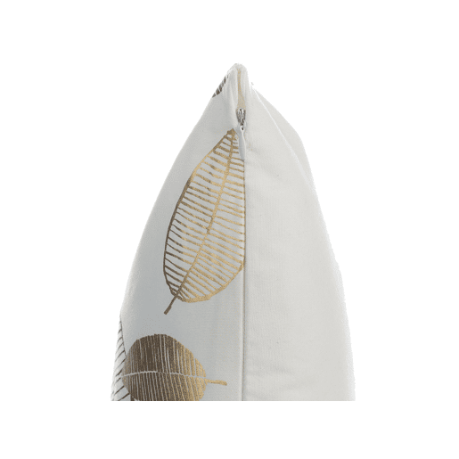 Conjunto de 2 almofadas decorativas LOTUS Algodão 45 x 45 cm Branco Dourado Preto Padrão de plantas