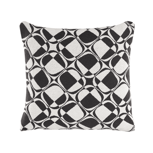 Conjunto de 2 almofadas decorativas KOTURE Algodão 45 x 45 cm PretoBranco Padrão geométrico