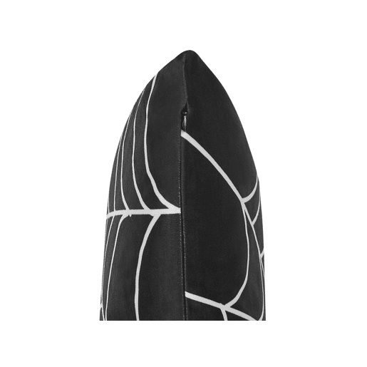 Conjunto de 2 almofadas decorativas LYCORIS Veludo 45 x 45 cm Preto Padrão abstracto