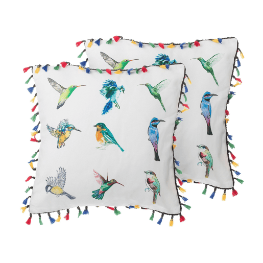Conjunto de 2 almofadas decorativas MALLOW 45 x 45 cm Multicolor