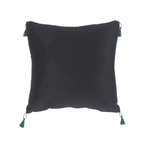 Conjunto de 2 almofadas decorativas KUHI Veludo 45 x 45 cm Preto Padrão animal