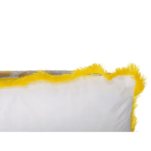 Conjunto de 2 almofadas decorativas MANJU Veludo 45 x 45 cm Amarelo Padrão animal