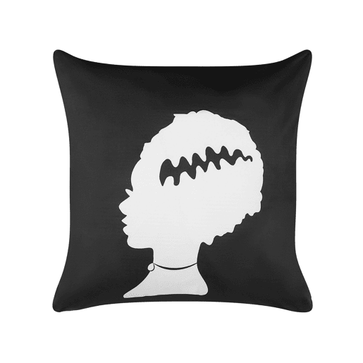 Conjunto de 2 almofadas decorativas MANDEVILLA Veludo 45 x 45 cm Preto Padrão abstracto