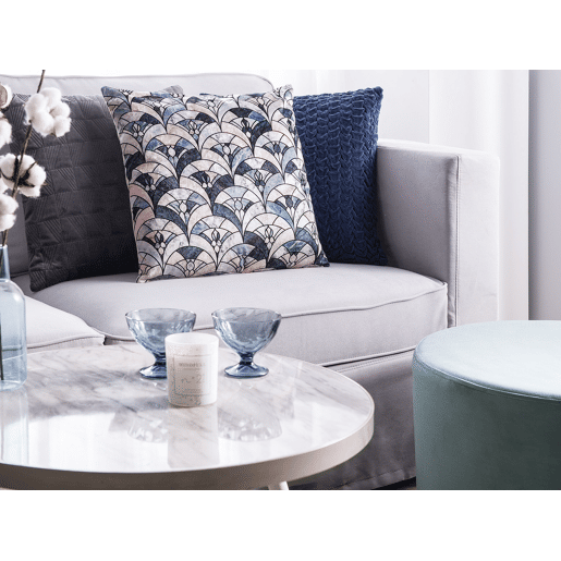 Conjunto de 2 almofadas decorativas KOODAL 45 x 45 cm Multicolor Padrão geométrico