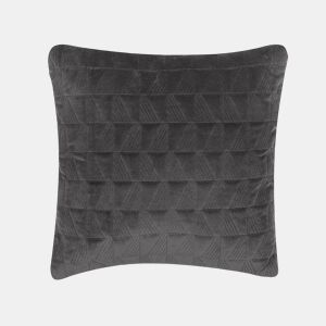 Almofada decorativa LALAM Algodão 45 x 45 cm Cinzento Padrão chevrón