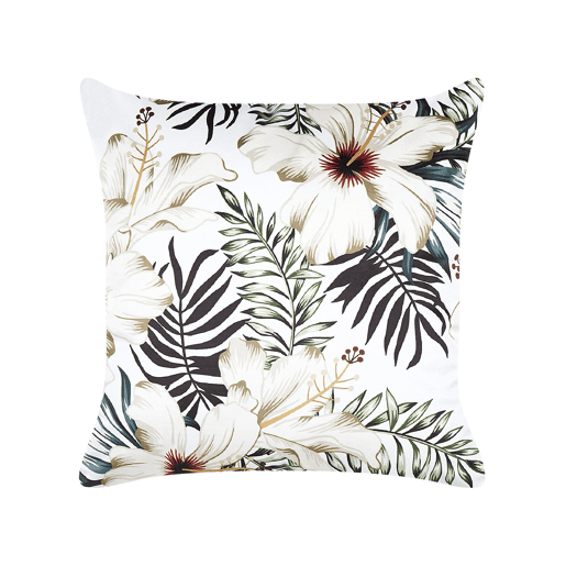 Almofada decorativa OKRA Veludo 45 x 45 cm Multicolor Padrão de plantas