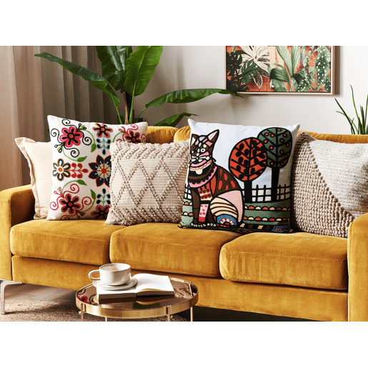 Conjunto de 2 almofadas decorativas MEHSANA Algodão 50 x 50 cm Multicolor Padrão animal
