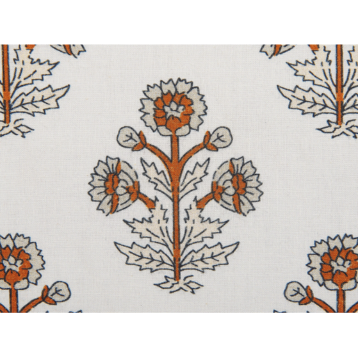 Almofada decorativa OMORIKA Algodão 45 x 45 cm Branco Padrão floral
