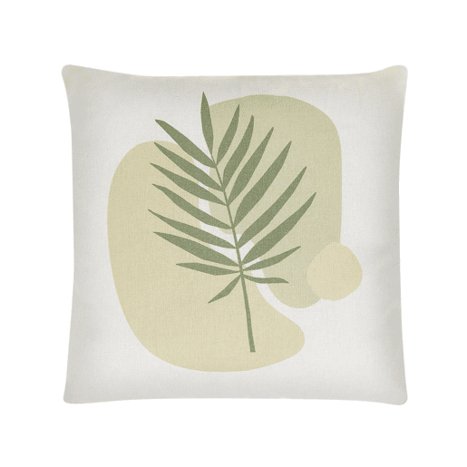 Conjunto de 2 almofadas decorativas MICROSORUM 45 x 45 cm Verde claro Padrão de plantas
