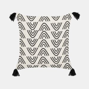 Almofada decorativa MAYS Algodão 45 x 45 cm Branco Padrão geométrico