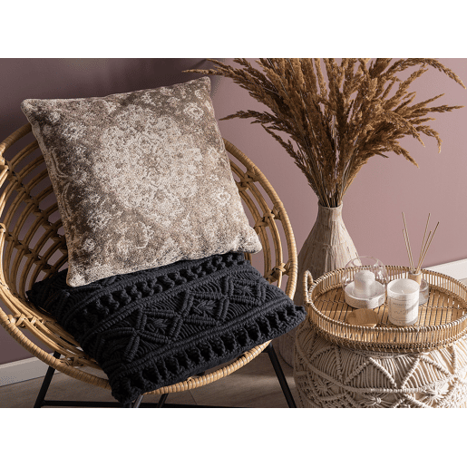 Conjunto de 2 almofadas decorativas MIMISAL Algodão 45 x 45 cm Castanho Padrão oriental