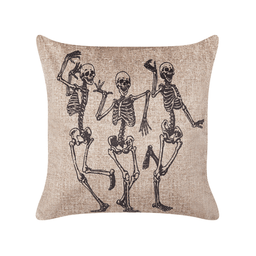 Conjunto de 2 almofadas decorativas MORTESTI Veludo 45 x 45 cm Creme claro Padrão abstracto
